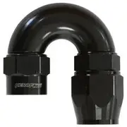 Aeroflow Kryptalon Series One Piece Big Bore Full Flow Swivel 180° Hose End -12AN Black Finish, Suits Kryptalon Series Kevlar Hose, AF7056-12