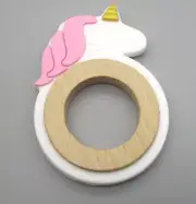Pink Baby Unicorn Silicone Teething Teether 5 Months+