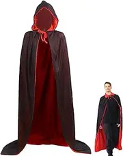 Adult Vampire Cape - Adult Hooded Cloak Halloween Cosplay Cape for Men Women | Halloween Cloak for