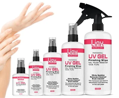 LINX UV NAIL GEL FINISHING WIPE ,STICKY RESIDUE REMOVER AND BRUSH CLEANER UK