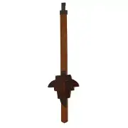 1-Day Cuckoo Clock Pendulum Brown Maple Leaf – 2" (50mm) Wide
