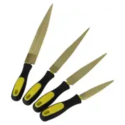 4pcs Wooden Carving File Wood File Rasps for Woodworking Half-Round Flat File