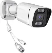 Smart 4K 8MP/5MP PoE Security Camera Color Night Vision Bullet Security Cam Human/Vehicle Detection Surveillance Cameras(5MP POE IP Camera w)