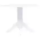 NNEVL Dining Table White 106 cm Solid Rubber Wood