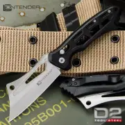 CONTENDER CLEAVER Pocket Knife D2 Tool Steel Blade BALL-BEARING Opening
