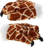 [ibasenice] Children's Giraffe Gloves Soft Plush Gloves Eye Coordination Benefits for Winter Fun