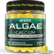 Algae Calcium Gummies 600mg with Vitamin D3, C, Magnesium, Boron, Manganese, ...
