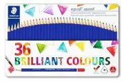 Staedtler 36 Brilliant Ergosoft Aquarell Colour Pencil Set In Metal Box Packing