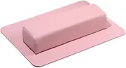 Amagogo Nail Arm Rest Cushion with Mat,Nail Hand Elbow Rest,Soft,Comfortable,PU Leather,Nail Arm Holder for Salons Nail Art Manicure, Pink