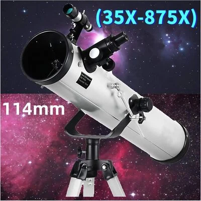 114mm Large Aperture Newtonian Reflector Telescope with Adjustable Tripod 700*76