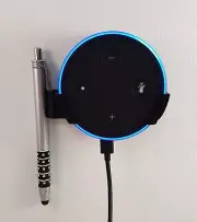 Wall bracket and Pen Holder For Echo Dot In Black