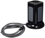 Tripp Lite Surge Protector Tower 6-Outlet 3x USB-A 1x USB C 8ft Cord Black