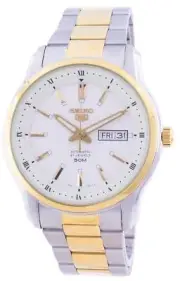 Seiko 5 SNKP14K1 White Dial Automatic Analog Casual 50M Men's Wristwatch