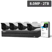 WATCHGUARD Compact 8 Channel 8.0MP HDCVI AI Surveillance Kit (4 x Fixed Cameras, 2TB HDD)