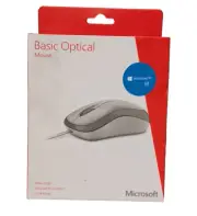 Microsoft 1113 Windows 10 Basic Optical Mouse, USB Wired, Comfort, Scroll Wheel