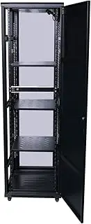 HCC 42RU 600mm Deep Free Standing Cabinet 19 Inch Server Rack Data Network Comms 42U 19”, Black (RF-42R-60x60-CL)