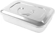 Mikinona Nail Box with Stainless Steel Tray Storage Case for Instrument