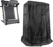 Black Treadmill Cover, Folding Treadmill Cover Waterproof Outdoor,Dustproof Cover for Treadmill Folding Running Machine with Storage Bag,117x90x181cm