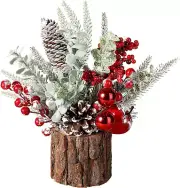 Hatisan Small Christmas Tree, Artificial Christmas Tree with Christmas Ornaments