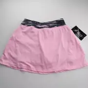 Zelos Girls Tiered Ruffle Skorts Size Medium Palos Pink Stretch Pull-On