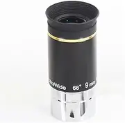Ultra Wide Angle 66 Degree Eyepiece 1.25 Inches UW6mm UW9mm UW15mm UW20mm Astronomical Telescope Accessory(UW9mm)