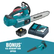 Makita 18V 250mm Brushless Top Handle Chainsaw Kit