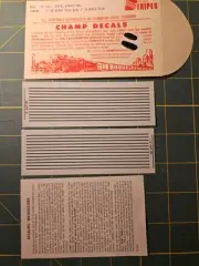 CHAMP DECALS, S-60, BLACK STRIPE, 2" HO OR 1" O SCALE DECAL