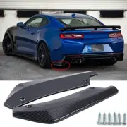2X For GMC Yukon Acadia Carbon Fiber Style Rear Bumper Diffuser Splitter Canards (for: MG)