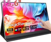 MagicRaven Touch Screen Monitor, 15.6" 1080P Portable Monitor for Laptop, Lightweight Dual USB C HDMI Computer Gaming Display with Speakers, Travel Screen for PS4/5 Xbox Switch MAC PC Phone