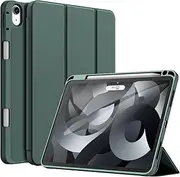 JETech Case for iPad Air 11-Inch M3/M2 (2025/2024), iPad Air 5/4 (2022/2020 5th/4th Generation) with Pencil Holder, Slim Tablet Cover with Soft TPU Back, Auto Wake/Sleep (Midnight Green)