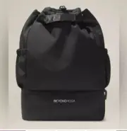 NWT Black Drawstring BEYOND YOGA Black Convertible Gym Bag Backpack NEW