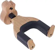 Wall Mount Guitar Hanger Hook Holder Keeper Auto Lock with Guitar Shape Solid Wood Base for Electric Acoustic Guitars Bass String Instrument