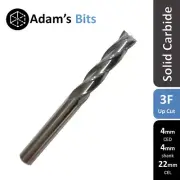 4mm cut/shank spiral 3 flute 22mm carbide end mill CNC tool router bit slot