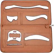 Professional Stainless Steel Gua Sha Tool Set with Carrying Bag, 6 Piece IASTM Massage Scraping Tools for Muscle Treatment