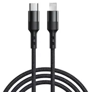 PD 20W Braided Fast Charging Cable Type-C to iPhone 20W Cable For Apple iPhone 14 13 12 11 XS Pro Max-Black