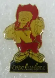 Vintage Nebraska Cornhuskers HARRY HUSKER MASCOT Pin Pinback Hat Lapel Tie Tack