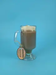 New Karma Soaps 8 oz Mocha Coconut Soy Blend Candle in Clear Coffee Cup