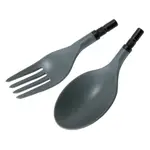 【【蘋果戶外】】MONT-BELL 1124872 CH 鐵灰 叉匙組 折疊餐具【配件】SPOON FORK SET