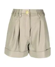 high-waisted lambskin shorts FR32,IT34 Nude