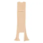 [Solace London] Solace London Pleated Cape Maxi Dress 8 UK NEUTRALS