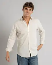 [Skylark] Skylark Men's Hemp Long Sleeve Shirt in Natural Size Medium M Natural