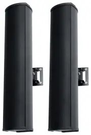 (2) Rockville WET ARRAY 4 Black Line Array Speakers For church/School/Auditorium