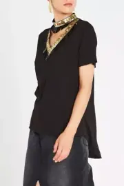 NWT RRP $290 Sass & Bide SHINING ARMOUR Embellished Tshirt Top Size L Free Post