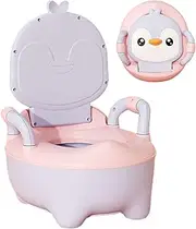 Kids Potty Training Toilet, Non-Slip Penguin Potty Chair, Portable Urinal Trainer, Lightweight Child Commode for Daycare, Preschool, Home