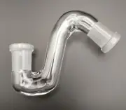 14mm Female 45 Degree Angle Drop Down Glass Ground Joint Attachment Adapter