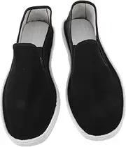 [GAROZATION] 1 Set Traditional Chinese Kung Fu Shoes for Men Taichi Outfit Breathable Martial Arts Cloth Shoes Comfortable Cushioning for Training Daily Wear Black