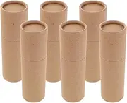 SHERCHPRY 6pcs Paper Cardboard Tube: Kraft Paper Essential Oil Tube Poster Rolls For Crafts Empty Towel Rolls For DIY Crafts Project Supplies 50ml