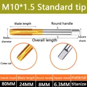 1PCS M10*1.5 Standard tip Titanium plated tap stainless steelwit hcobalt helix