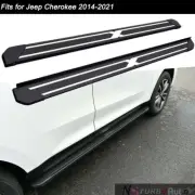 2pcs Door Side Steps Nerf Bar Running Board Fits for Jeep Cherokee 2014-2023