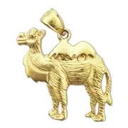 14K Gold Camel with Two Humps Pendant